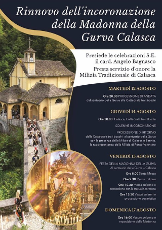 Calasca - Processione storica: dopo 80 anni la Madonna Assunta lascia il Santuario della Gurva