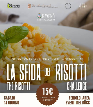 Trionfo del risotto con pancetta, zucchine e zafferano alla Sagra di Baveno